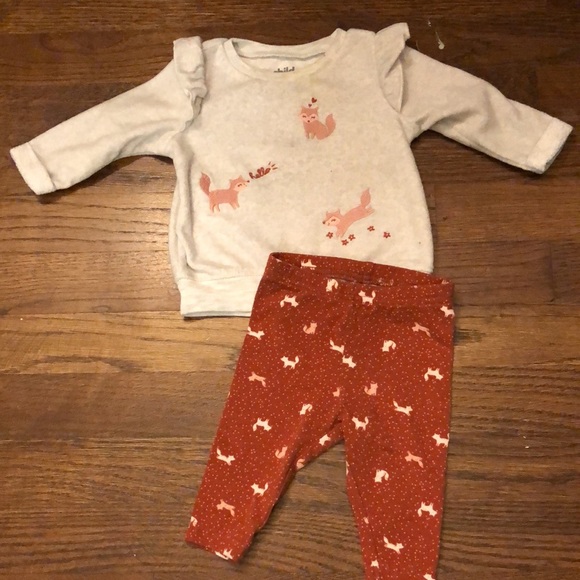 Child of Mine Baby Girl Top & Leggings 2pc Outfit - Picture 7 of 7